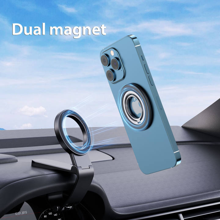 For MagSafe Phone Magnetic Ring Holder 360 Degree Rotational Detachable Double Side Magnets Magnet Finger Ring Grip